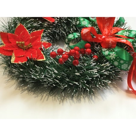 STROIK udekorowany WIANEK ŚWIĄTECZNY choinkowy na drzwi okno stół prezent