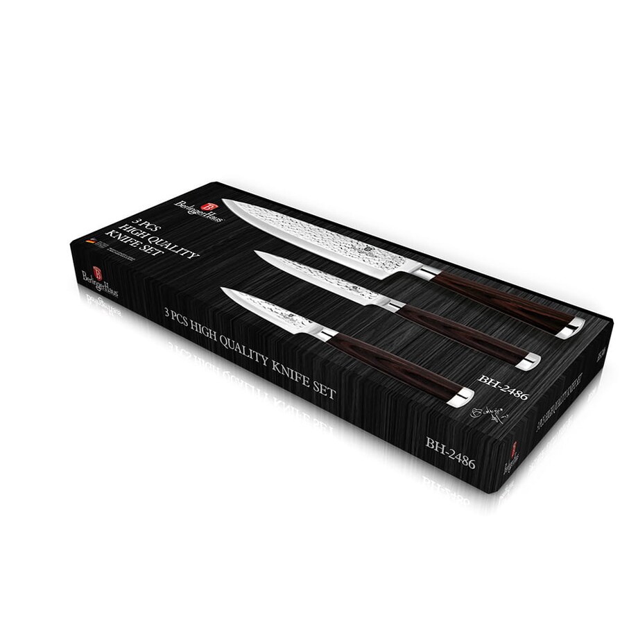 Zestaw 3 noży kuchennych BERLINGER HAUS shine basalt