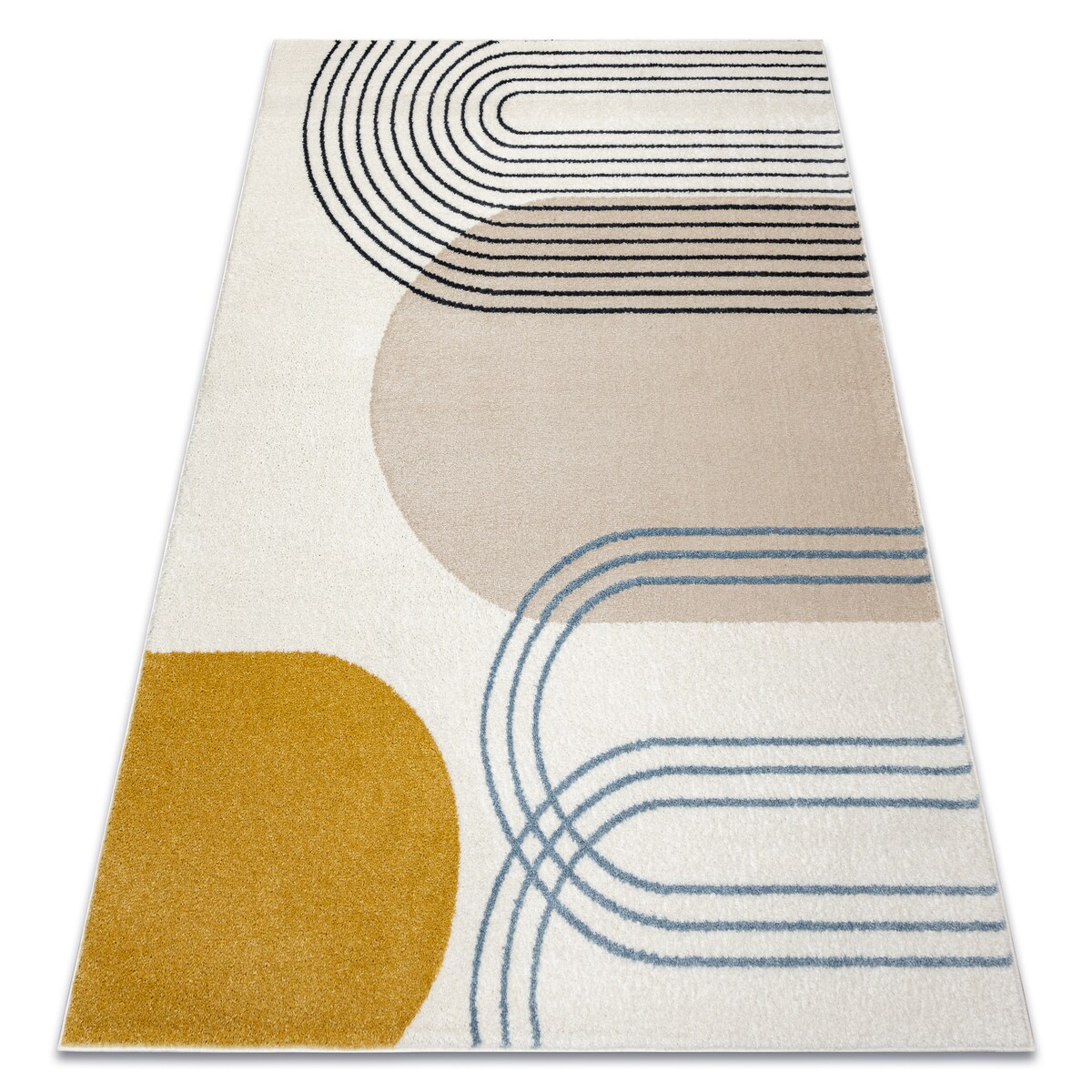 Dywan FUSION 7157 biały / złoty - 180x270 cm