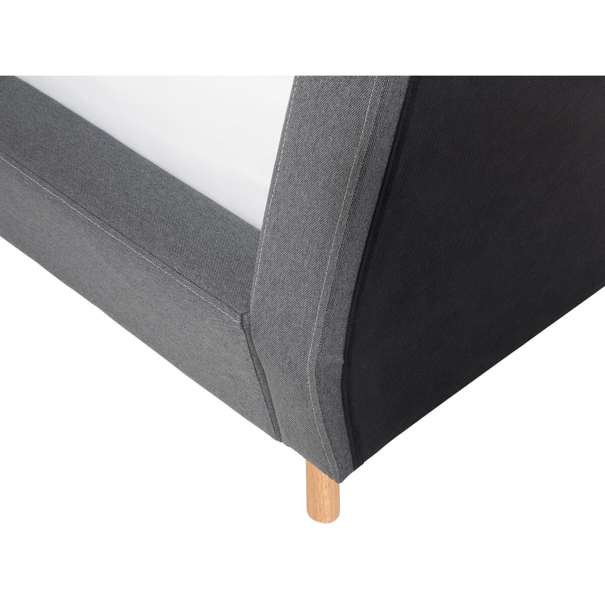 Łóżko tapicerowane 180 x 200 cm szare VIENNE