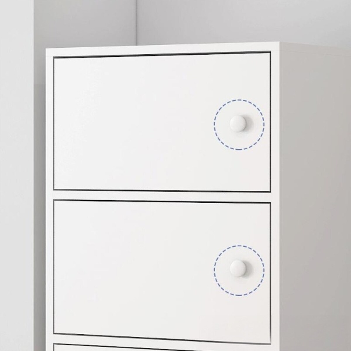 Nowoczesna pojemna komoda szafka biała skandynawski loft retro 3 półki