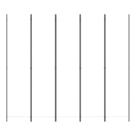 vidaXL Parawan 5-panelowy, biały, 250x220 cm, tkanina