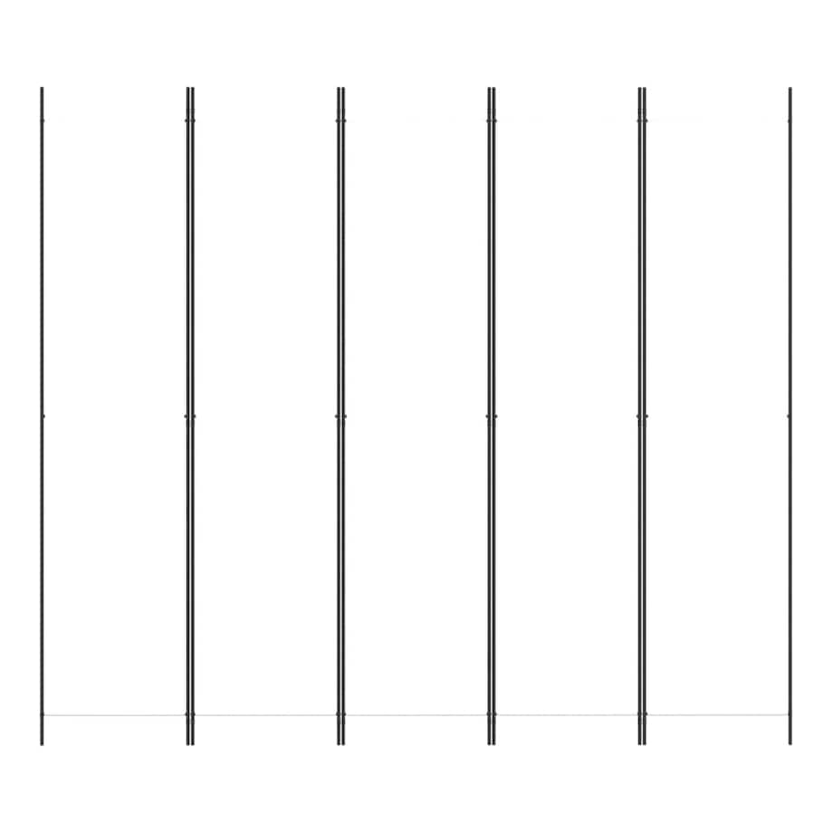 vidaXL Parawan 5-panelowy, biały, 250x220 cm, tkanina