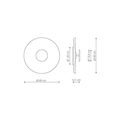 Plafon Light Prestige Coco niebieski LED 3000K 1 szt.