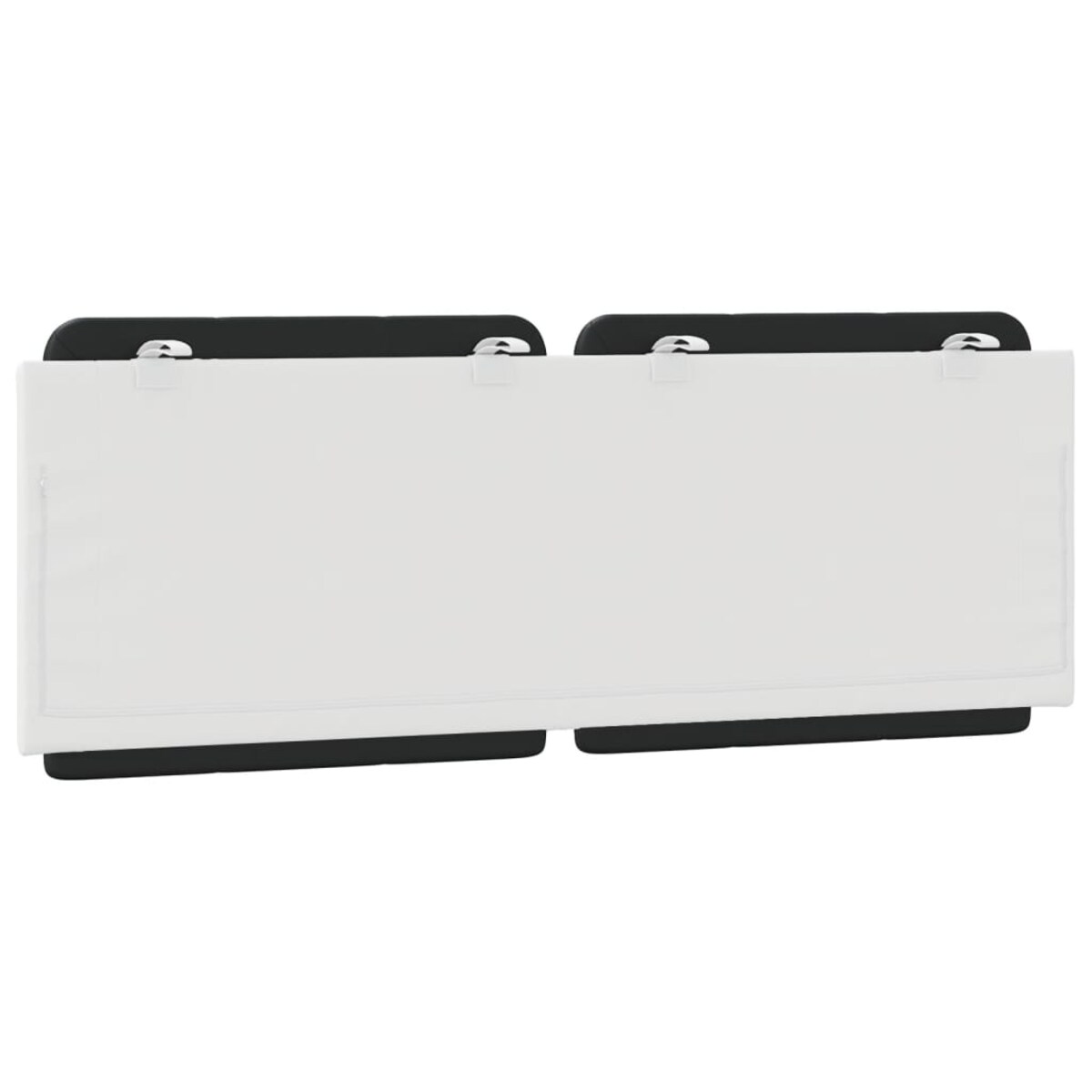 vidaXL Poduszka na wezgłowie, Zadar, czarno-biała, 120 cm, sztuczna skóra