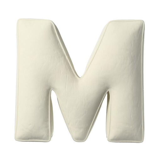 Poduszka literka M, śmietankowa biel, 35x40cm, Posh Velvet