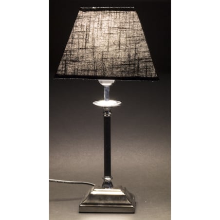 Lampa stołowa 48x14x23 cm MAUD z trapezowym czarnym abażurem
