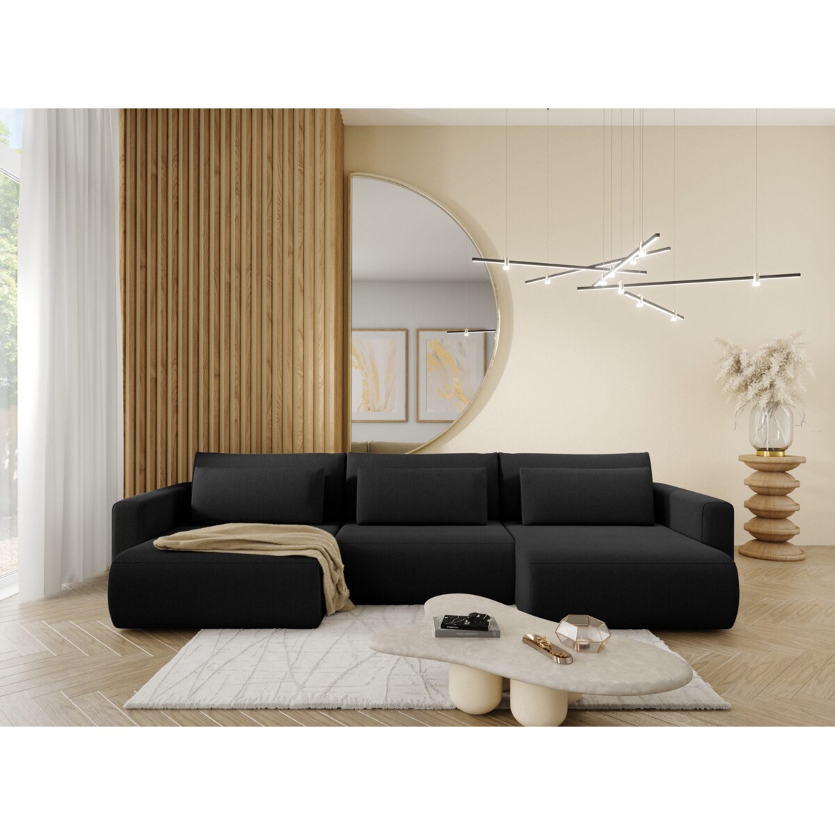 Narożnik WELLY U z funkcją spania Kolor: Curio 99