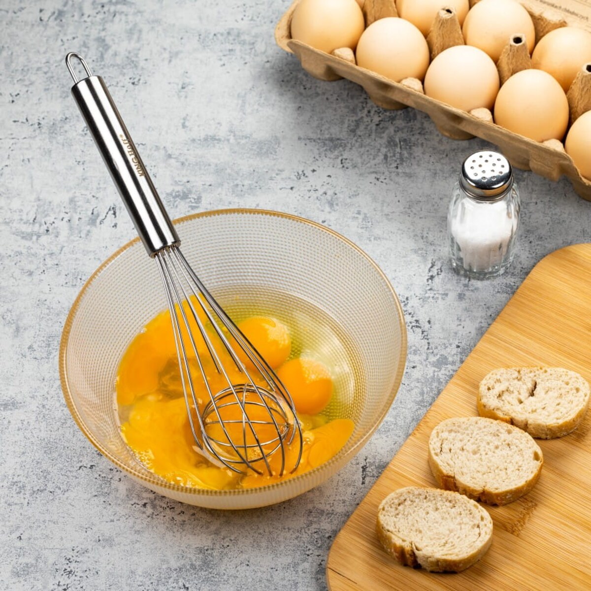 Stalowa Trzepaczka Ubijaczka Kuchenna Z Kulką Kinghoff Kh-3179