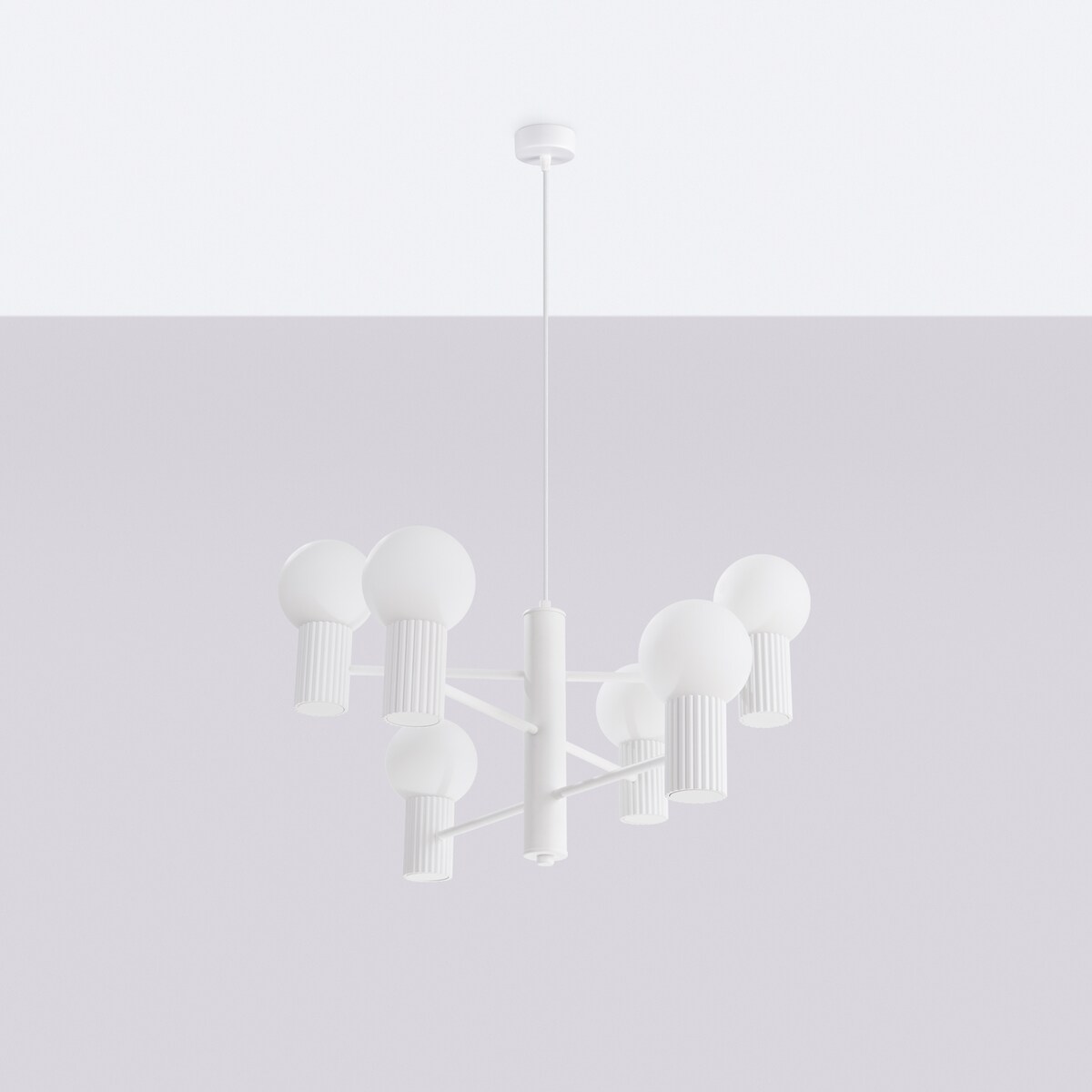 Żyrandol HALO 6 biały