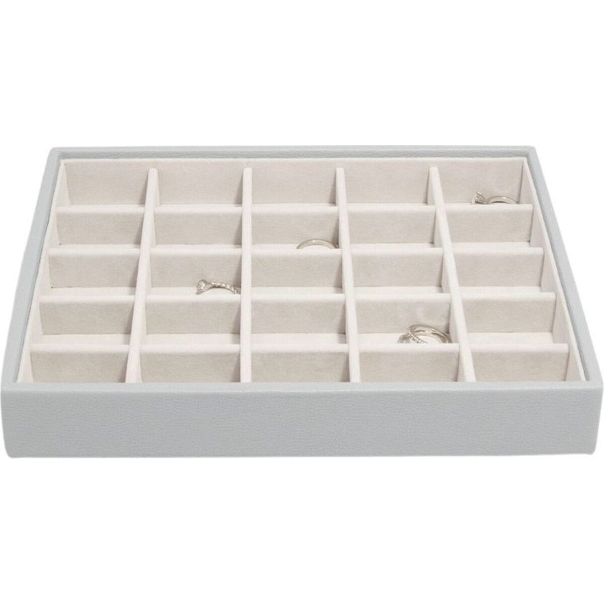 Szkatułka na biżuterię Stackers 25 komorowa classic kamienna szarość