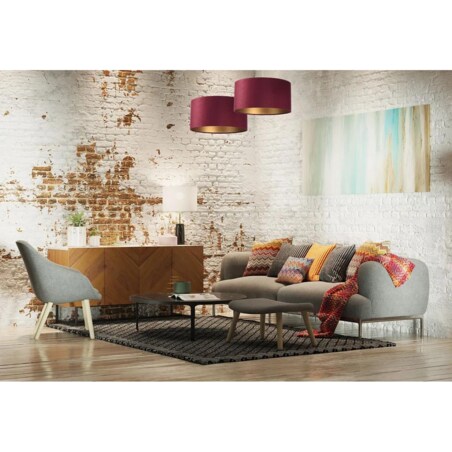 Lampa wisząca HOME 50 bordowa/złota