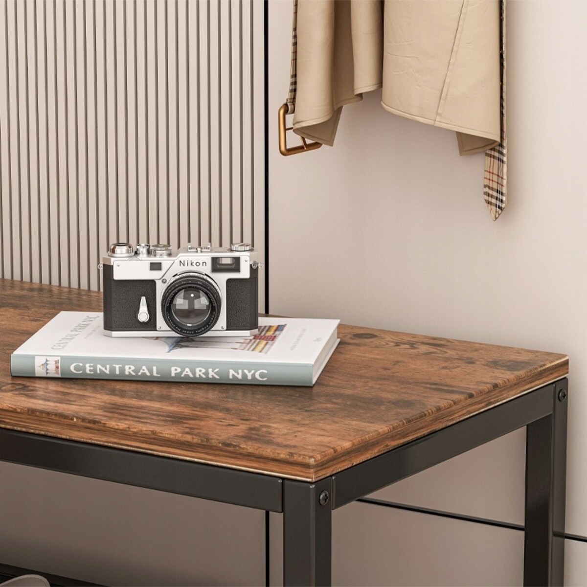 Szafka na buty siedziskiem duża półka industrialna loft drewno retro 62 cm