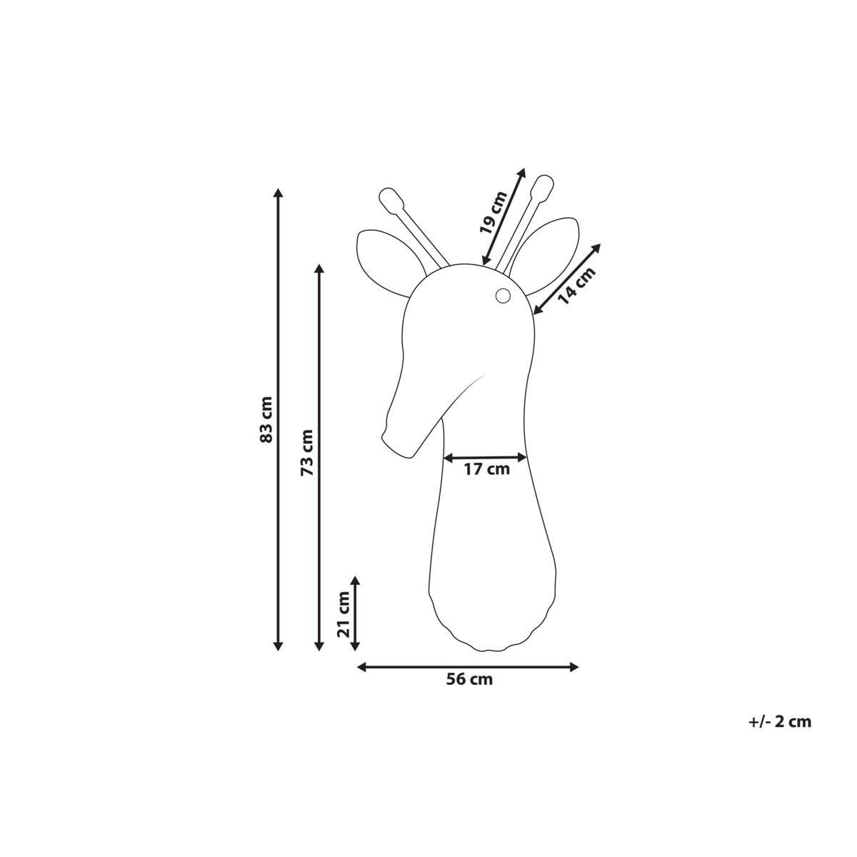 Rattanowa dekoracja ścienna żyrafa jasna BANANEC