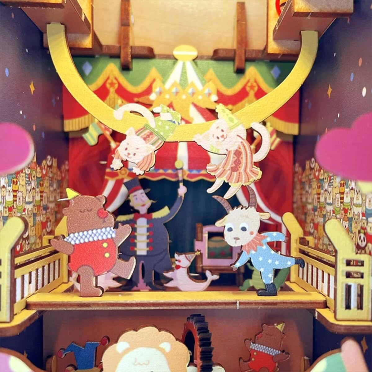 Miniaturowy domek Book Nook - Wesoły cyrk