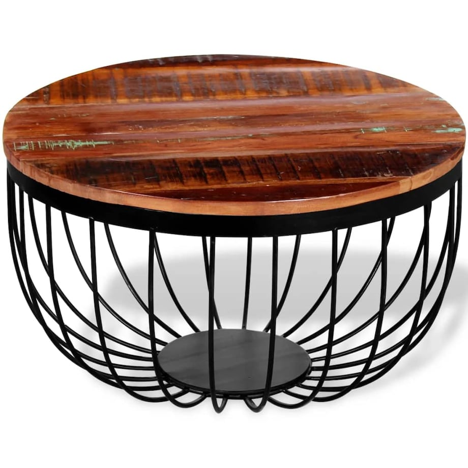 vidaXL Stolik kawowy, lite drewno odzyskane