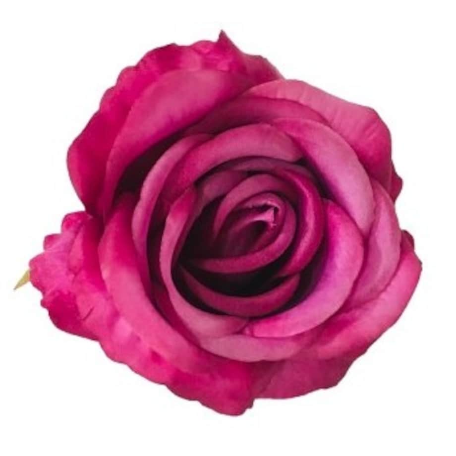 6x Róża sztuczna wyrobowa do wiązanek główka pąk cmentarz kwiaty róże duże