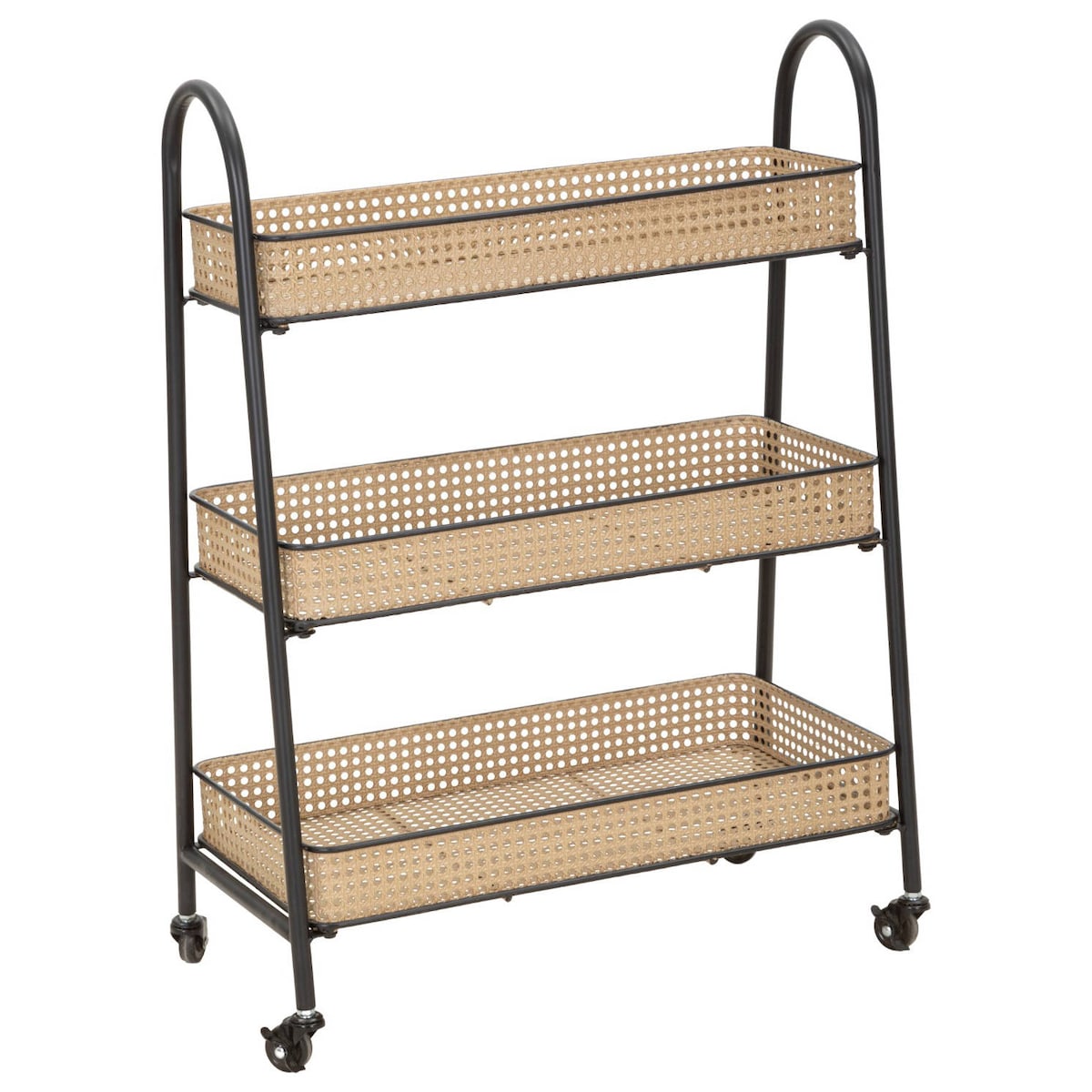 Wąski wózek do przechowywania FUJI, wzór plecionki wiedeńskiej