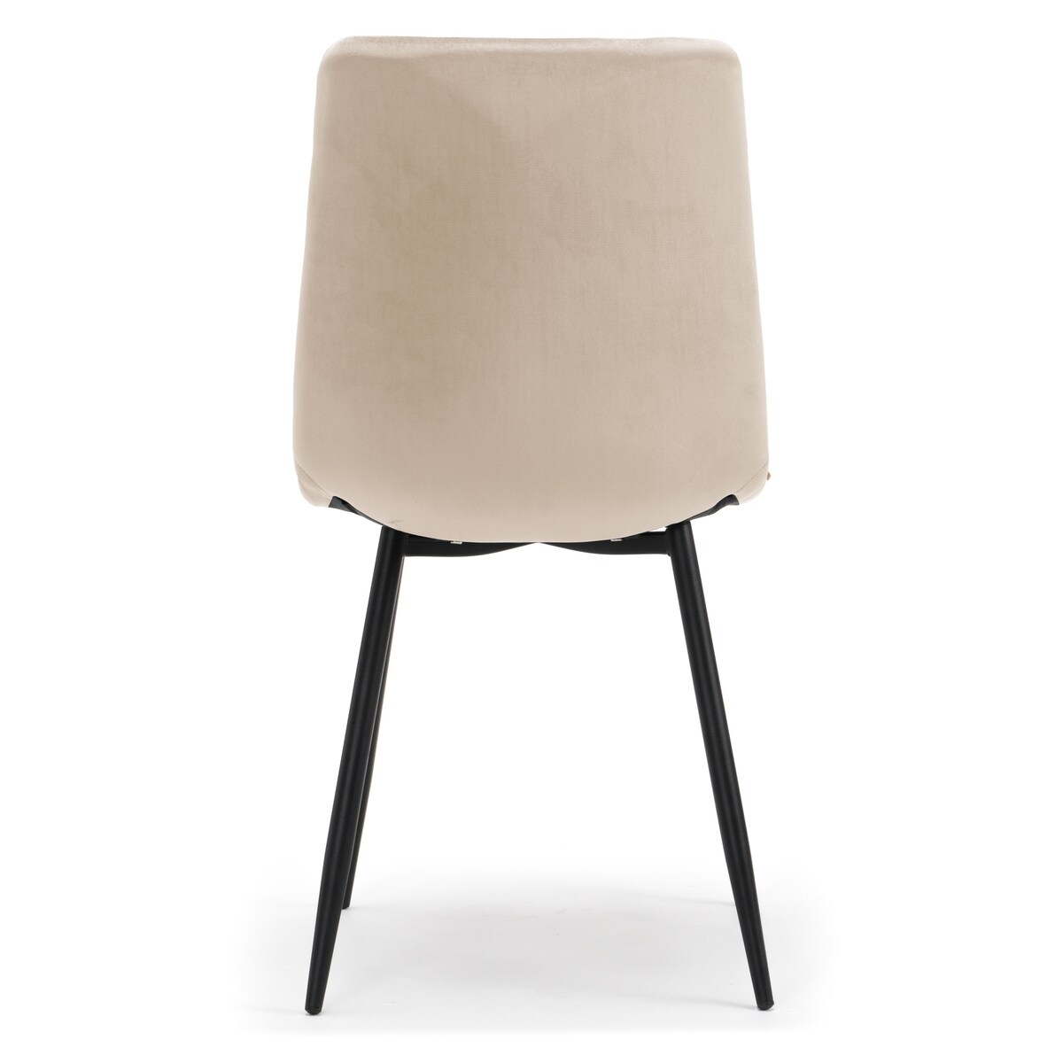 Krzesło tapicerowane pikowane welurowe do salonu jadalni PARMA beżowa