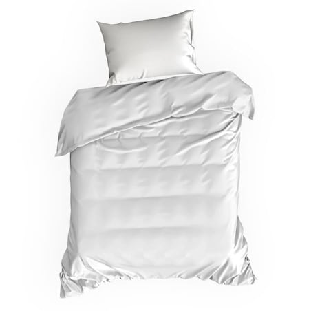 KOMPLET POŚCIEL SATYNA BAWEŁNA 220X200 BIAŁA
