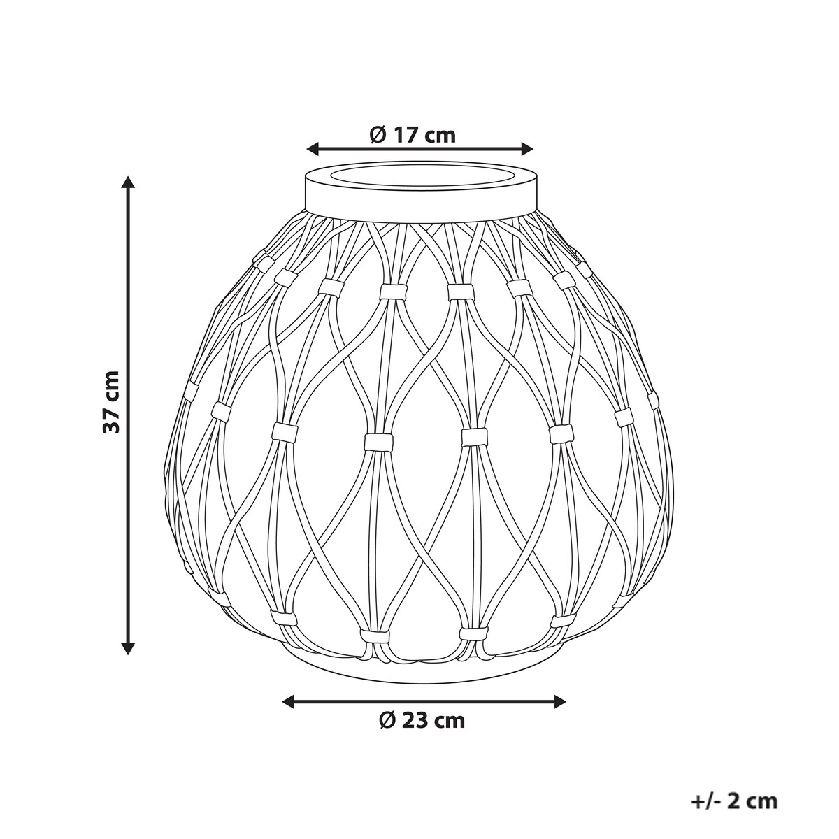 Wazon na kwiaty DOMOKOS Ceramika 38 cm Jasnobrązowy
