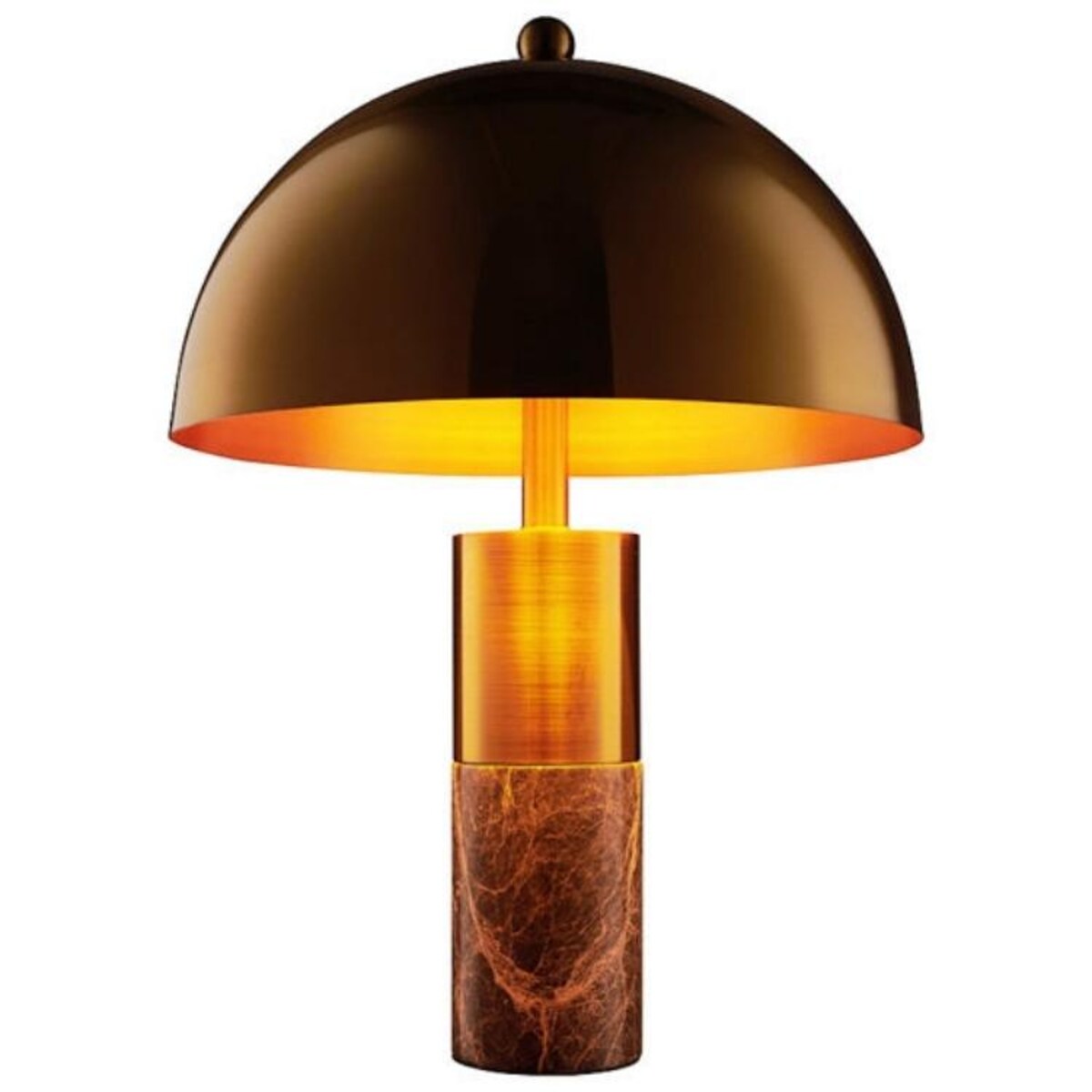 Lampka stołowa do salonu Como DN922 Step metalowa grzybek złoty