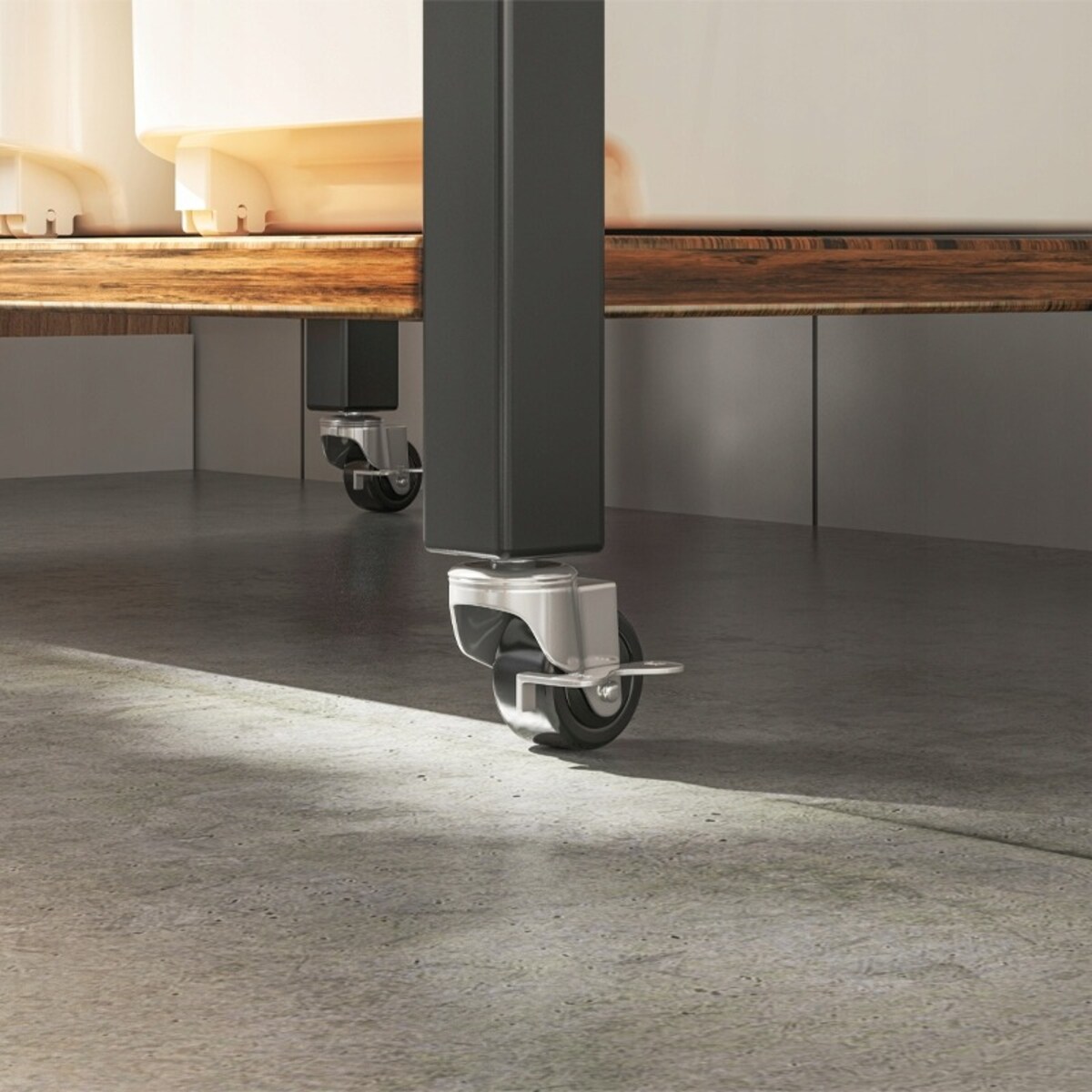 Szafka mobilna na kółkach rustykalna stolik śniadaniowy wózek kuchenny loft