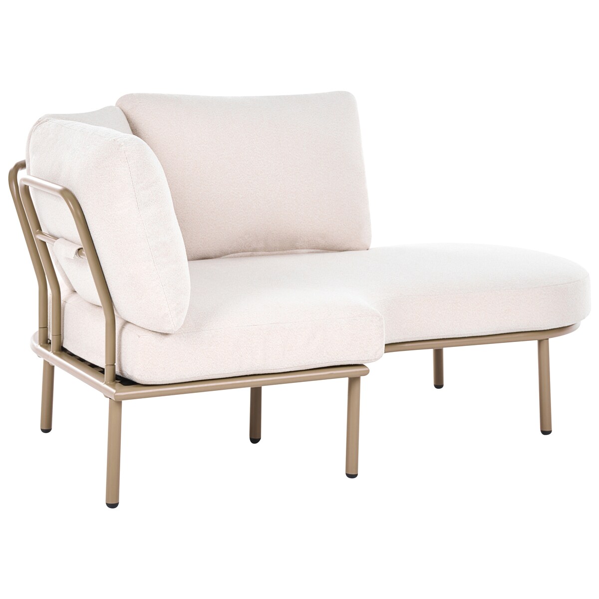 Sofa ogrodowa ze stolikiem dla 4 osób POLLINA Metal Brązowy