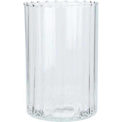 Cylindryczny wazon szklany, Ø 18 x 28 cm