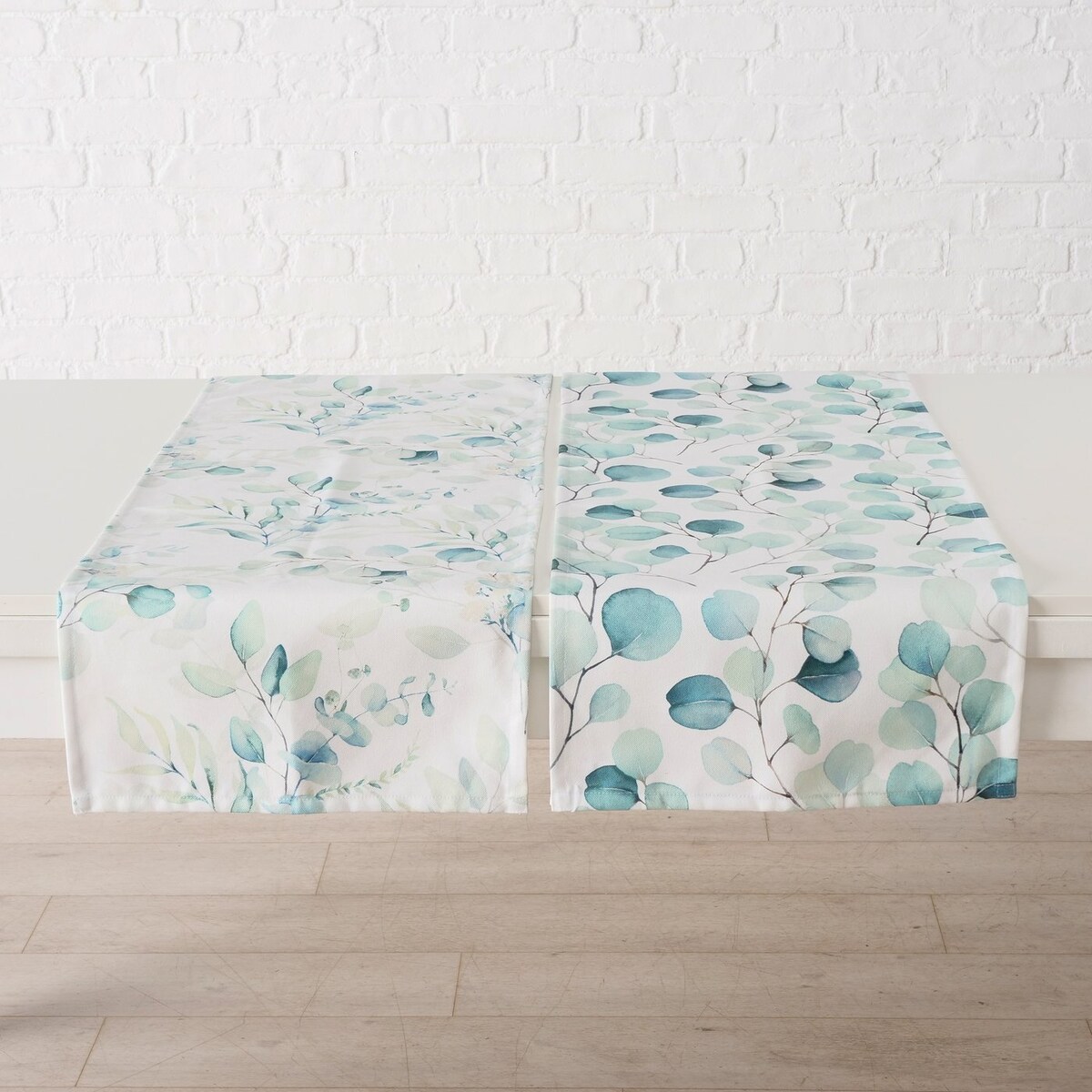 Bieżnik dekoracyjny z motywem roślinnym EUKANA, 40 x 140 cm