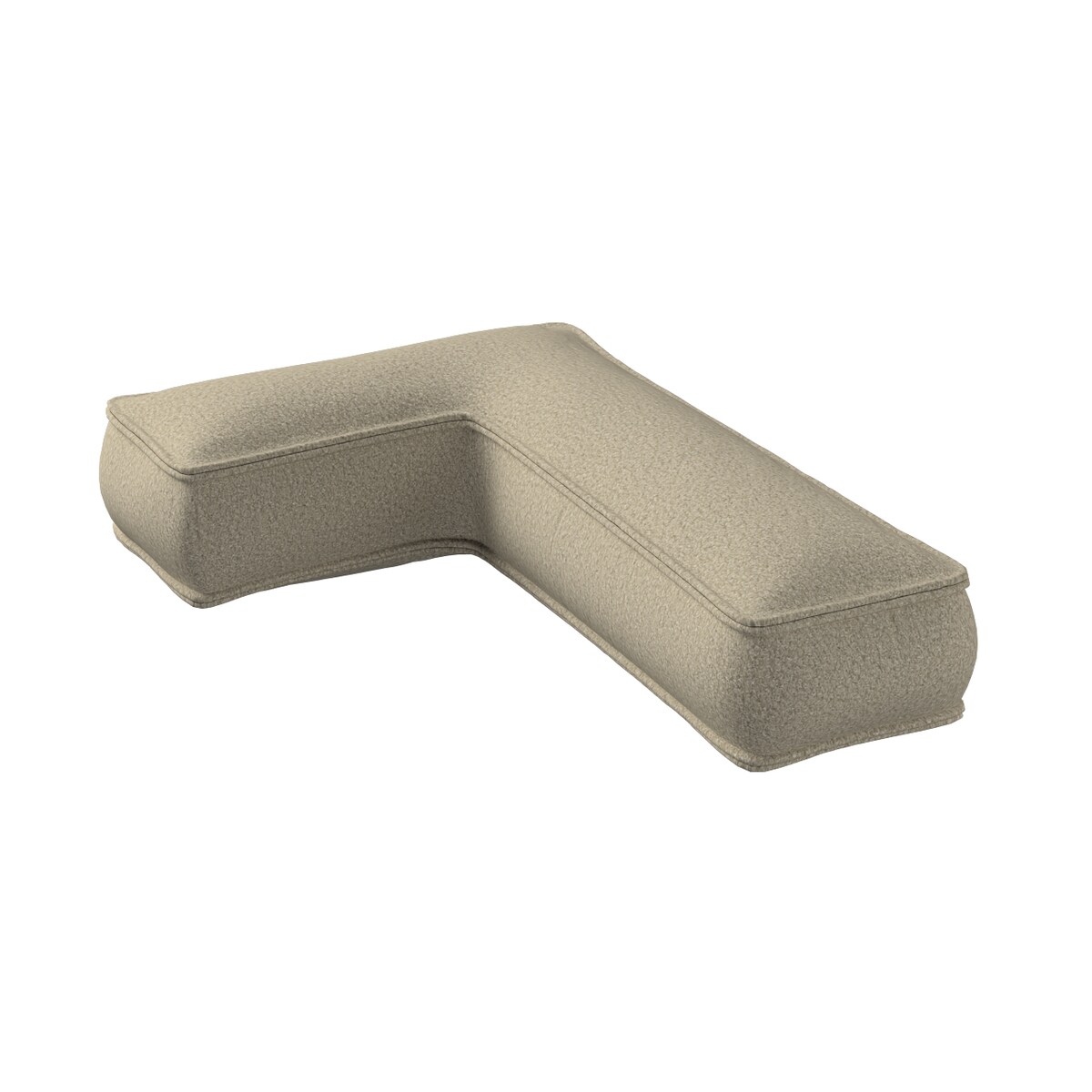 Poduszka literka L, jasny beż, 35x40cm, Boucle