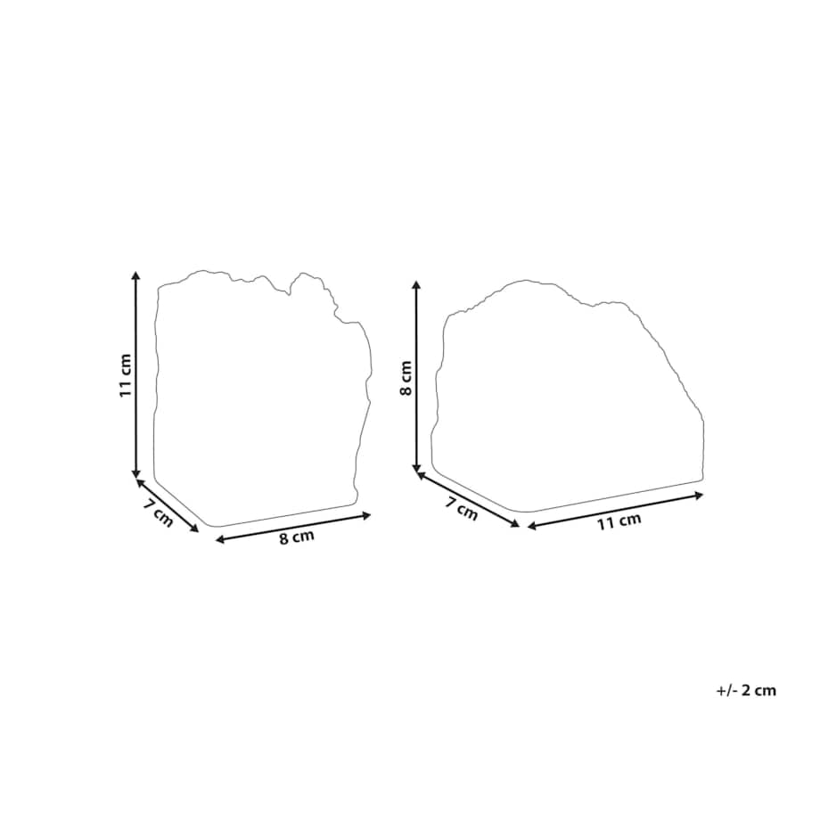 Podpórka do książek PERAMA Agat Biały Zestaw 2