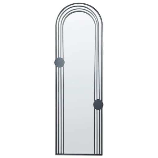 Lustro ścienne metalowe 45 x 146 cm czarne AJAIN