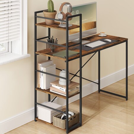 Biurko Komputerowe Max 4.0 Rustykalny, Czarny