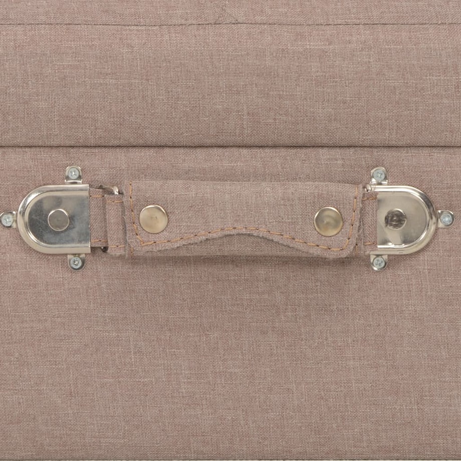 vidaXL Stołek ze schowkiem, 40 cm, brązowy, tkanina