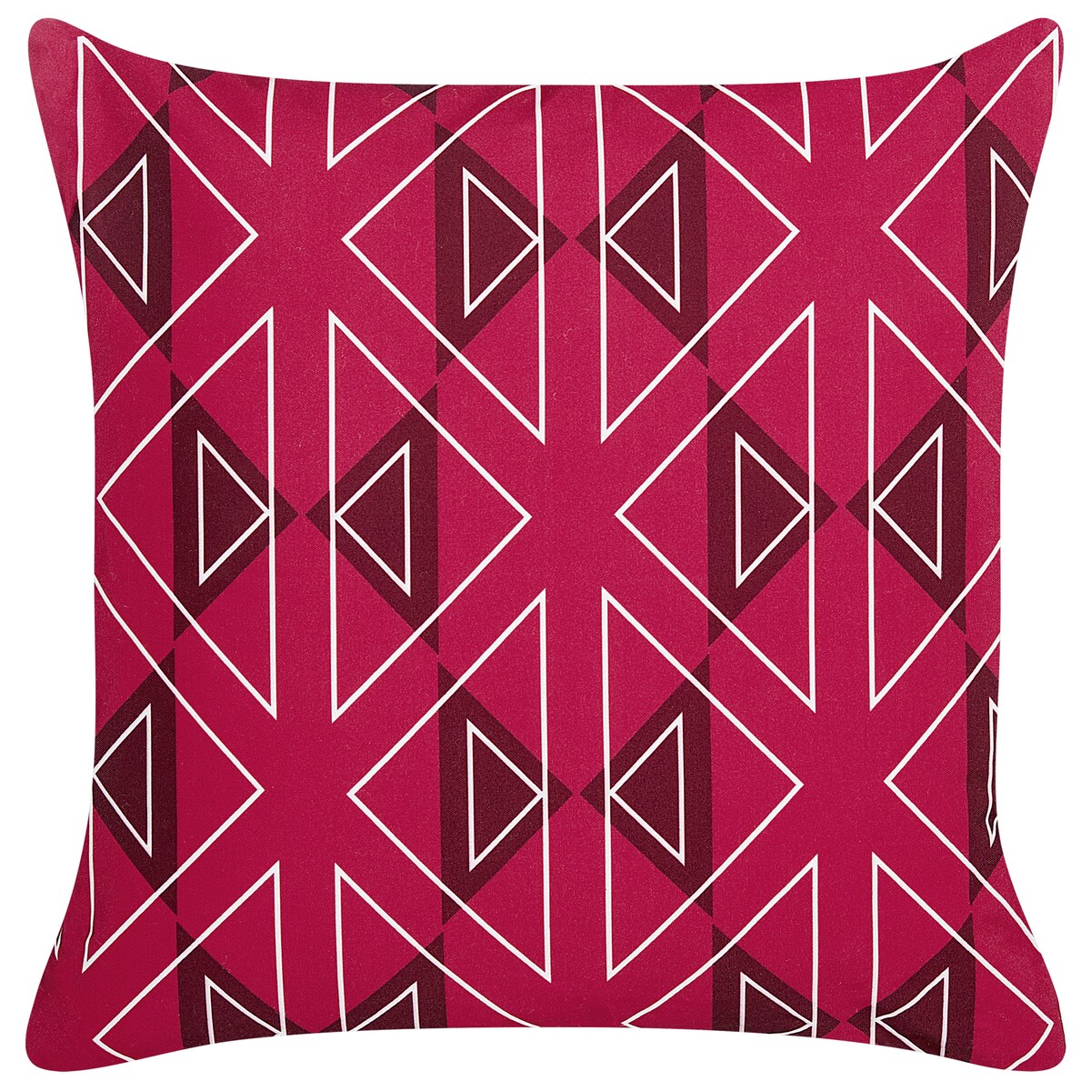 Zestaw 2 poduszek ogrodowych MEZZANO Wzór geometryczny 45 x 45 cm Różowy