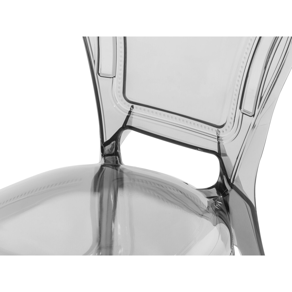 Zestaw 2 krzeseł do jadalni przezroczysty czarny VERMONT