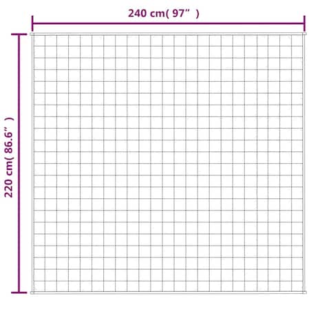 vidaXL Koc obciążeniowy, szary, 220x240 cm, 15 kg, tkanina