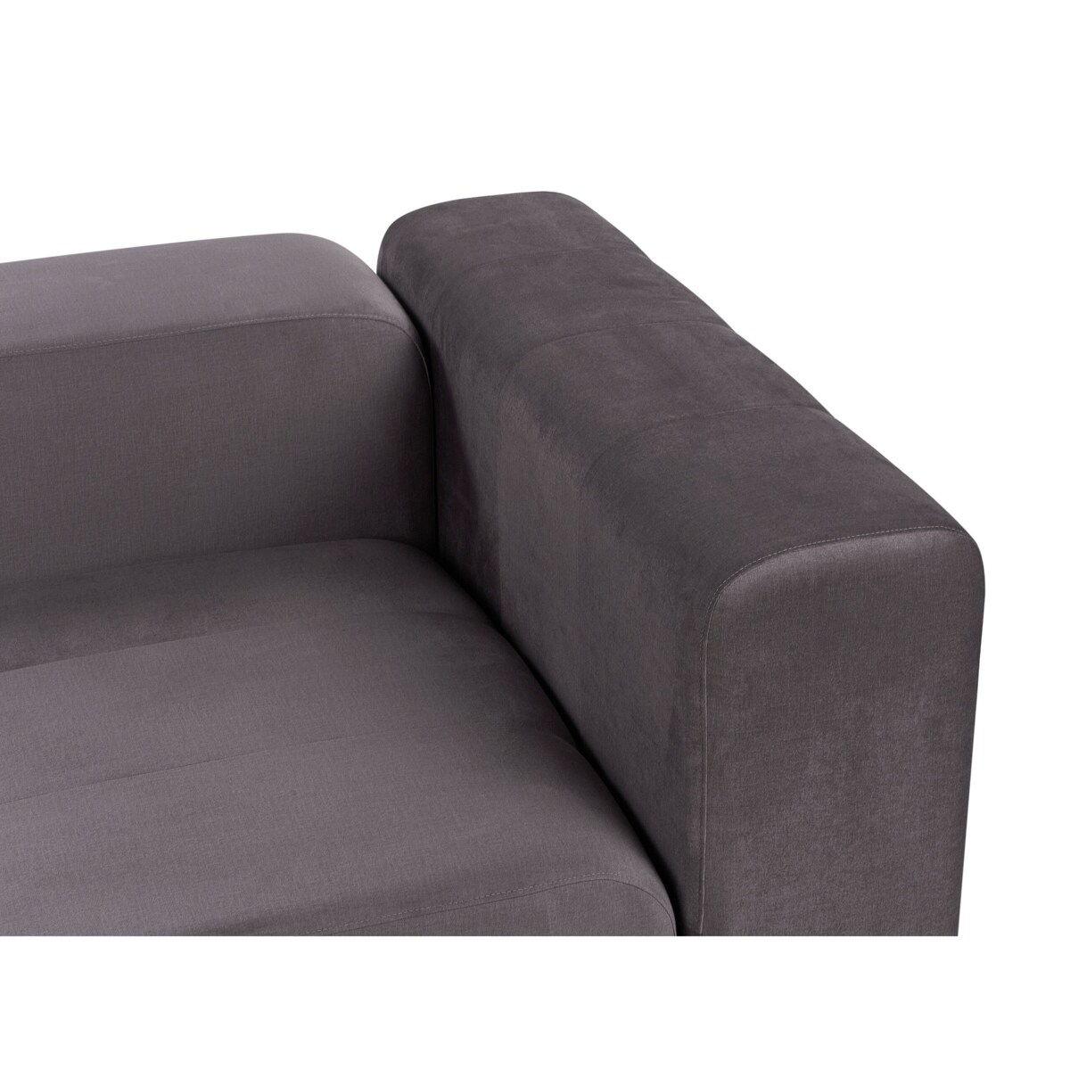 Sofa modułowa 3-osobowa welurowa ciemnoszara FALSTERBO