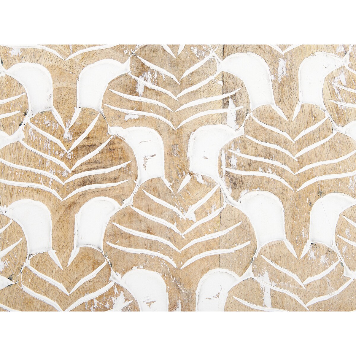 Zestaw 2 stolików pomocniczych z drewna mango jasny HURSI