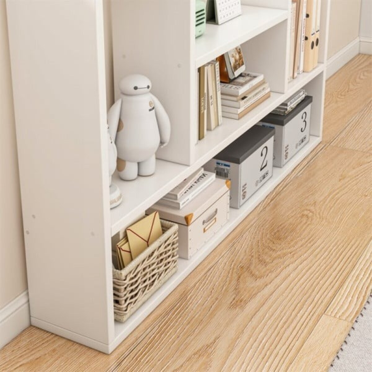 Półka biała regał nowoczesny loft na książki otwarty salonu 100 cm