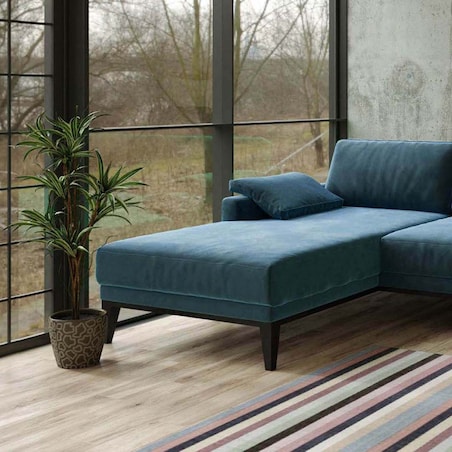 Sofa narożna Musso - ciemnogranatowa