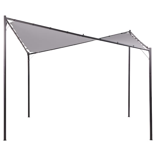 Pawilon ogrodowy AVENTINE Metal 300 cm 300 cm Szary