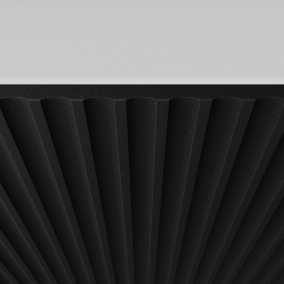 Szafka RTV NOELI, wisząca z ryflowanymi frontami pod telewizor-czarno-biała