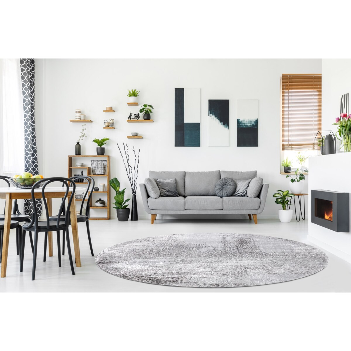 Dywan MEFE nowoczesny Koło 8731 Przecierany koło 120 cm