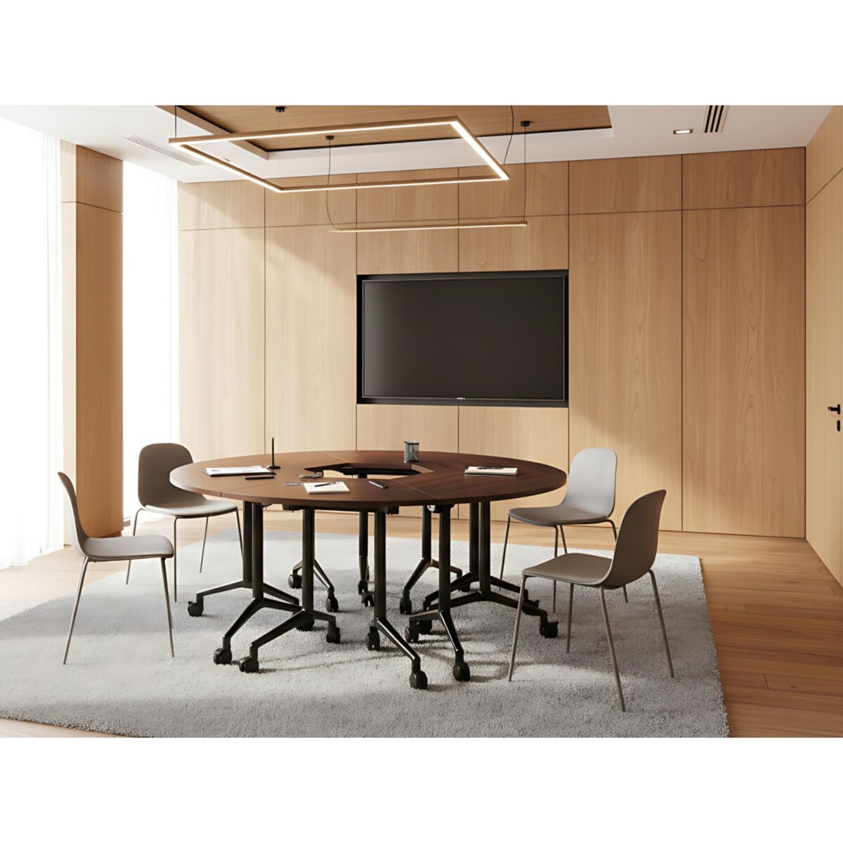 Składany moduł narożny biurka CAVI Ciemnobrązowy 90 cm 64 cm