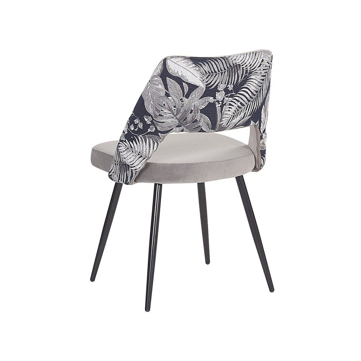 Zestaw 2 krzeseł do jadalni welurowy szary ANSLEY