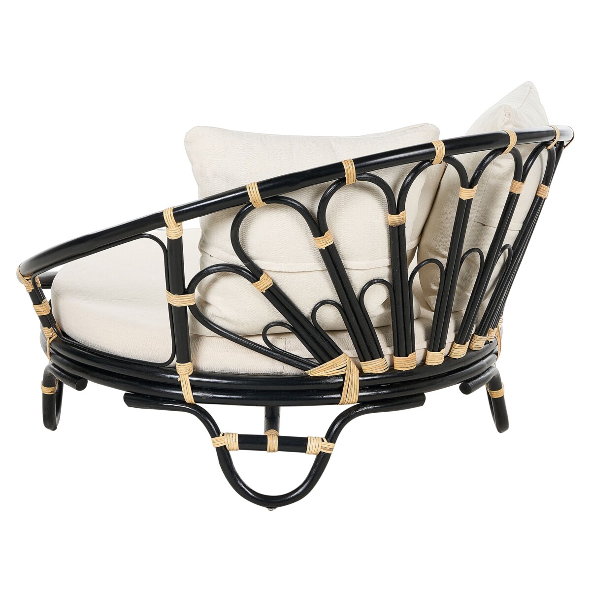 Kosz ogrodowy rattanowy czarny ROSSANO