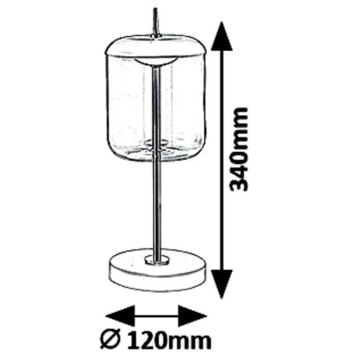 Stołowa LAMPA stojąca DELICE 5026 Rabalux szklana LAMPKA biurkowa skandynawska LED 6W 4000K czarna przydymiona