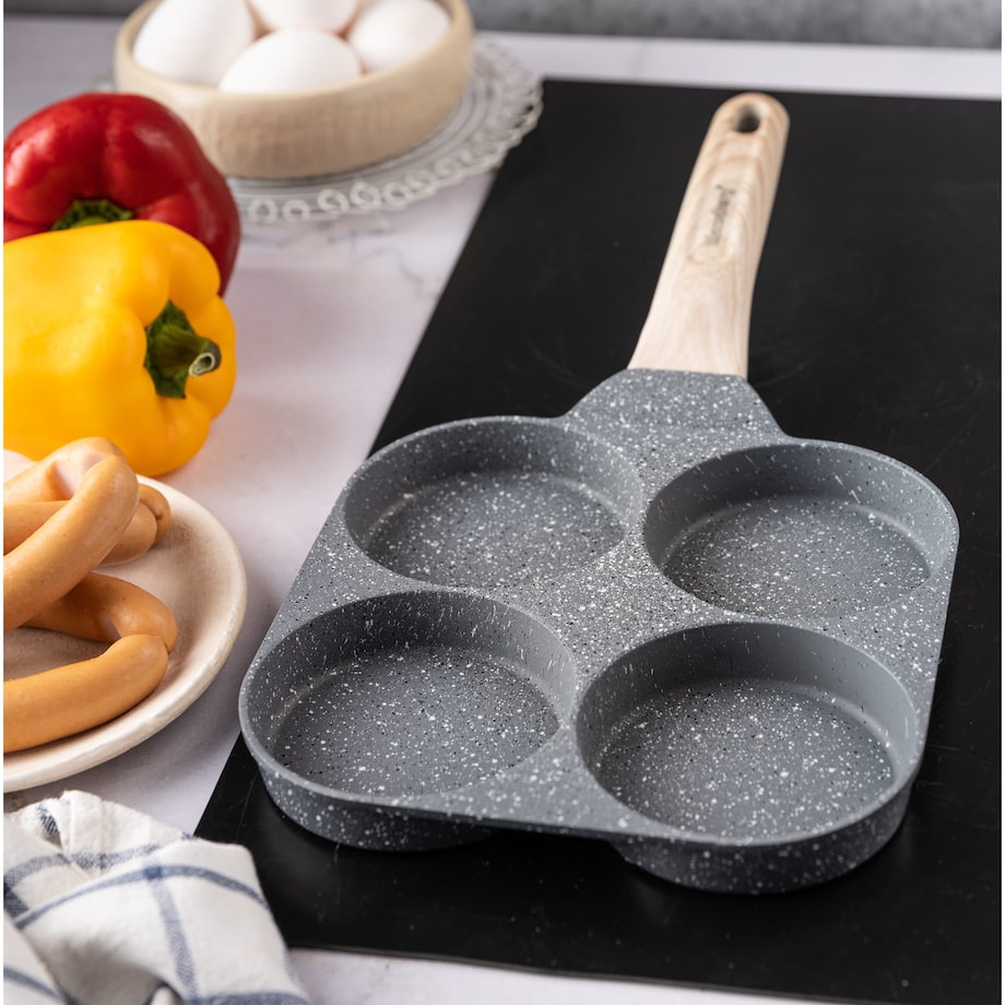 Patelnia marmurkowa 4 w 1 do naleśników jajek placków pancake 18cm SZARA KLAUSBERG